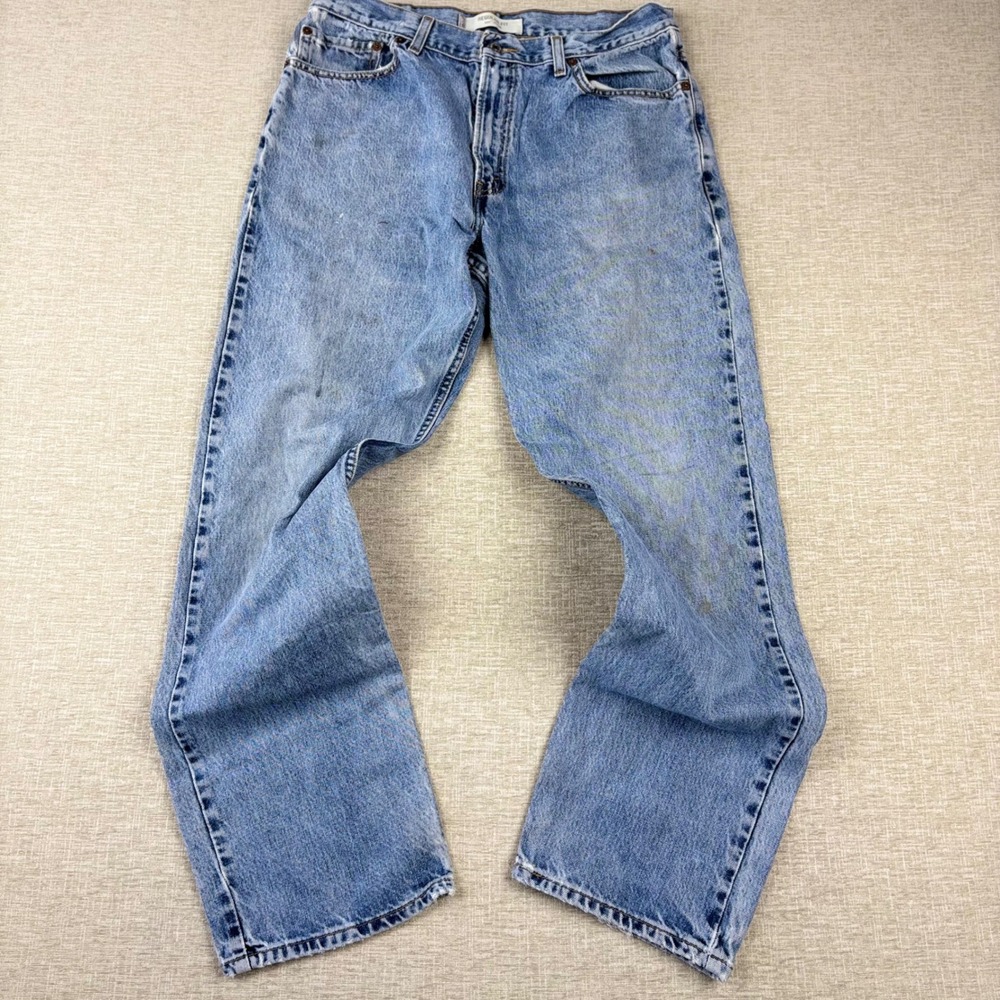 Vintage Levis 505 Mens 36x34 Light Distress Jeans Skate Denim